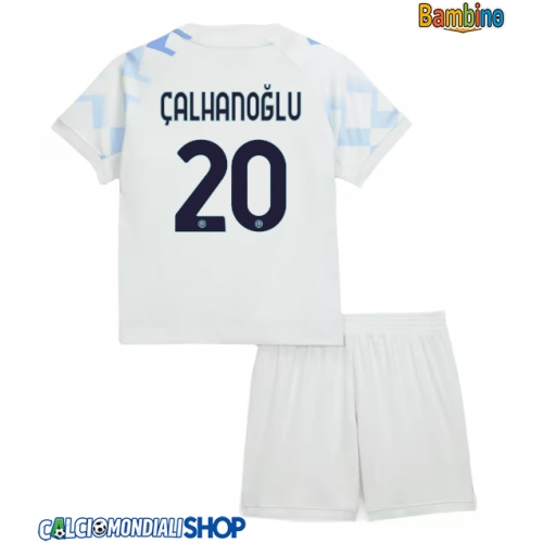 Maglie da calcio Inter Milan Hakan Calhanoglu #20 Seconda Maglia Bambino 2025-26 Manica Corta + Pantaloni corti)